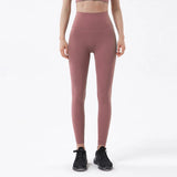 Women's High-Waist Nylon Yoga Leggings with Hidden Pocket