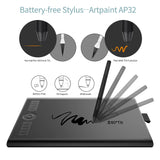Digital Drawing Tablet with Stylus & Shortcut Keys – 10.1” Pen Tablet for Windows, Mac & Android