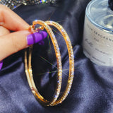 Elegant Zirconia Hoop Earrings for Women – Gold, Rose Gold & Steel Finish