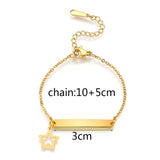 Custom Engraved Couple Name Bracelet – Romantic Stainless Steel Link Design