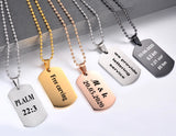 Custom Engraved Stainless Steel Dog Tag – Personalized Military Pendant with Chain
