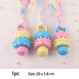 TPR Knot Dog Chew Toys - Bite-Resistant Dental Toys for Small Dogs (3-Pack)