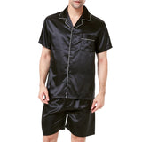 Men’s Silk Satin Pajama Set – Comfortable and Stylish Sleepwear with Elastic Waist