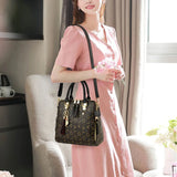Stylish PU Leather Casual Tote Bag with Tassel Decoration for Women