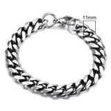 Stainless Steel Punk Chain Bracelet – Unisex Chunky Link Jewelry