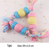 TPR Knot Dog Chew Toys - Bite-Resistant Dental Toys for Small Dogs (3-Pack)