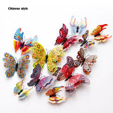 3D butterfly wall stickers – patterned set