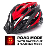 Ultralight Bike Helmet with LED Taillight - 22-Vent Cycling Helmet for Men & Women