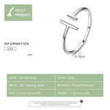 Elegante alianza de boda de plata de ley 925: anillo geométrico minimalista para mujer