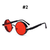 Vintage Steampunk Round Sunglasses – UV Protection & Retro Fashion