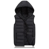 Men’s Sleeveless Puffer Vest – Warm, Hooded, Casual Slim Fit Outerwear for Winter