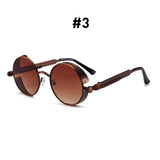 Vintage Steampunk Round Sunglasses – UV Protection & Retro Fashion