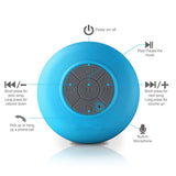 Waterproof Bluetooth Shower Speaker with Built-in Mic and Suction Cup