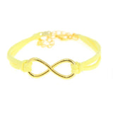Vintage Infinity Leather Charm Bracelet
