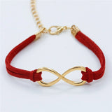 Vintage Infinity Leather Charm Bracelet