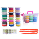 Juego de plastilina y slime esponjoso de secado al aire: 12, 24 y 36 colores para juegos creativos de bricolaje