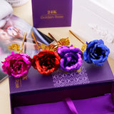 24K Gold Rose Flower - Luxury Valentine's Gift with Velvet Box