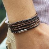 Pulsera de cuero vintage para hombre: accesorio hecho a mano, elegante y duradero