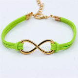 Vintage Infinity Leather Charm Bracelet