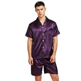 Men’s Silk Satin Pajama Set – Comfortable and Stylish Sleepwear with Elastic Waist