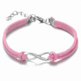 Vintage Infinity Leather Charm Bracelet