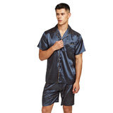 Men’s Silk Satin Pajama Set – Comfortable and Stylish Sleepwear with Elastic Waist
