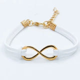 Vintage Infinity Leather Charm Bracelet