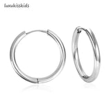 Minimalist Stainless Steel Hoop Earrings – Hypoallergenic Unisex Style