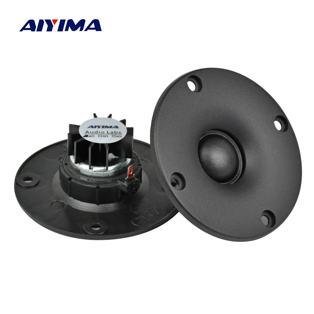 AIYIMA 3-Inch Silk Dome Tweeters – 15W Neodymium Hi-Fi Treble Speakers (Pair)