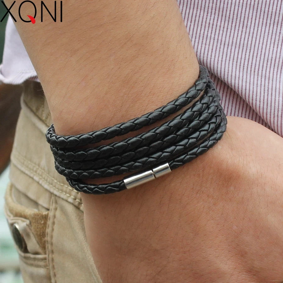 Pulsera de cuero vintage para hombre: accesorio hecho a mano, elegante y duradero