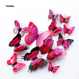3D butterfly wall stickers – fuchsia set