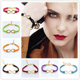 Vintage Infinity Leather Charm Bracelet