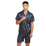 Men’s Silk Satin Pajama Set – Comfortable and Stylish Sleepwear with Elastic Waist