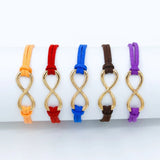 Vintage Infinity Leather Charm Bracelet