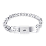 Stainless Steel Key Pendant Necklace & Bracelet Set for Men and Women – Trendy Wedding Jewelry Gift