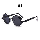 Vintage Steampunk Round Sunglasses – UV Protection & Retro Fashion