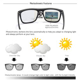 KDEAM KD156 Polarized Photochromic Driving Sunglasses – UV400 Protection for Men