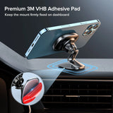 Soporte magnético para teléfono de coche, giratorio 360°, para rejilla de ventilación y salpicadero, soporte universal para iPhone, Samsung, Xiaomi y Huawei