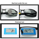 Men's Photochromic Polarized Sunglasses – UV400 Adaptive Lenses for Driving & Sports