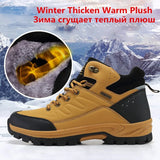 Men's Winter Snow Boots – Warm Plush Lined Leather Boots with Lace-Up Closure