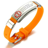 Custom Engraved Medical Alert Bracelet - Personalized Stainless Steel ID Jewelry for Men & Women