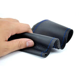 Funda para volante de cuero de fibra ultrafina: suave, duradera y antideslizante, con aguja e hilo
