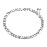 Stainless Steel Punk Chain Bracelet – Unisex Chunky Link Jewelry