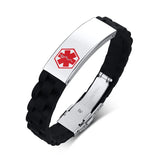 Custom Engraved Medical Alert Bracelet - Personalized Stainless Steel ID Jewelry for Men & Women