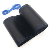 Funda para volante de cuero de fibra ultrafina: suave, duradera y antideslizante, con aguja e hilo
