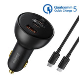 Baseus 160W Fast Car Charger – QC 5.0 & PD 3.0 USB-C Charging for Phones, Laptops & Tablets