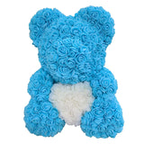 Osito de peluche rosa de 40 cm: regalo de flores artificiales hecho a mano para San Valentín, bodas y cumpleaños