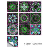 Mandala Style Crystal Hard Tile Wall Stickers - Peel & Stick Home Decor