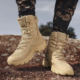 Men’s Lace-Up Desert Boots – Breathable Microfiber Ankle Boots for Spring & Autumn
