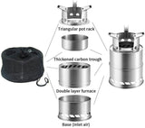 Ultralight Stainless Steel Wood Burning Camping Stove for Outdoor Adventures
